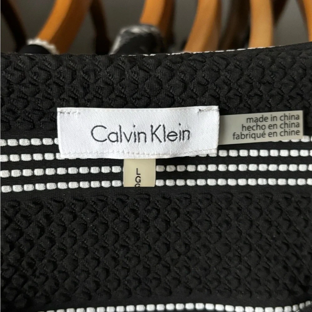 Calvin Klein Black and White Striped Top - Picture 4 of 4